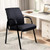Office Reception Guest Chair with Bonded Leather Padded Arm Rest, Exam Chair for Waiting Room Lobby Meeting Church Conference School Elderly, Black, 500 LBS