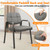 Waiting Room Guest Chair with Bonded Leather Padded Arm Rest for Office Reception and Conference Desk(Grey 2 Pack)