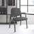 Waiting Room Guest Chair with Bonded Leather Padded Arm Rest for Office Reception and Conference Desk(Grey 2 Pack)