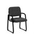 Waiting Room Guest Chair with Bonded Leather Padded Arm Rest for Office Reception and Conference Desk Black with Sled Base 2 Pack