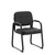 Waiting Room Guest Chair with Bonded Leather Padded Arm Rest for Office Reception and Conference Desk Black with Sled Base 4 Pack