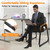 Waiting Room Guest Chair with Bonded Leather Padded Arm Rest for Office Reception and Conference Desk Black with Sled Base 6 Pack