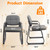 Waiting Room Guest Chair with Bonded Leather Padded Arm Rest for Office Reception and Conference Desk Black with Sled Base Grey 8 Pack
