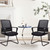 Office Guest Chair with Lumbar Support and Mid Back Mesh Space Air Grid Series for Reception Conference Room 2 Pack