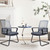 Office Guest Chair with Lumbar Support and Mid Back Mesh Space Air Grid Series for Reception Conference Room (Gray-4 Pack)