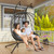 Double Egg Swing Chair with Stand - 2 Person Outdoor Patio Hanging Wicker Hammock Chair with Cushion, Dark Grey, for Garden, Lawn, Bedroom, Indoor/Outdoor Use
