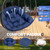 Double Egg Swing Chair with Stand - 2 Person Outdoor Patio Hanging Wicker Hammock Chair with Cushion, Dark Grey, for Garden, Lawn, Bedroom, Indoor/Outdoor Use