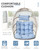 Egg Chair Outdoor with Stand, Indoor Wicker Hanging Egg Swing Chair with Cushion, 350lbs Capacity for Patio, Bedroom, Garden - Light Blue
