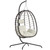 Egg Chair with Stand, Patio Wicker Bifanuo Hanging Chair, Hammock Swing Chair, 350LBS Capacity for Bedroom, Balcony, Garden(BR-BE)