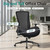 Big and Tall Home Office Desk Chair 500lb Capacity for Heavy People, Ergonomic Wide Mesh Desk Chair with Stepless Recline & Lock, 5.5" Thick Cushion, High Back, Adjustable Height & Armrests