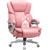 Big and Tall Office Chair,500lbs Capacity Heavy Duty Office Chair for Heavy People, High Back Executive Computer Chair with Adjustable Lumbar Support, Quiet Rubber Wheel (Pink)