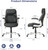Ergonomic Office Chair Premium Microfiber Leather Adjustable Lumbar Support & Armrests, High Back Comfy Desk Gaming Chairs Executive Computer Swivel Chair Tilt Function(Posture,Black)