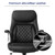 Ergonomic Office Chair Premium Microfiber Leather Adjustable Lumbar Support & Armrests, High Back Comfy Desk Gaming Chairs Executive Computer Swivel Chair Tilt Function(Posture,Black)