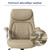 Ergonomic Office Chair Premium Microfiber Leather Adjustable Lumbar Support & Armrests, High Back Comfy Desk Gaming Chairs Executive Computer Swivel Chair Tilt Function(Posture,Taupe)