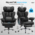 Big and Tall Office Chair Heavy Duty Wide Ergonomic Fabric Deluxe Embossing Designed Gaming Chair with Foot Rest,150°Reclining Adjustable Armrests Pocket Spring Back Support and Pillow