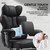 Big and Tall Office Chair Heavy Duty Wide Ergonomic Fabric Deluxe Embossing Designed Gaming Chair with Foot Rest,150°Reclining Adjustable Armrests Pocket Spring Back Support and Pillow