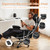 Ergonomic Big Tall High Back with Footrest & Lumbar Support, Reclining Height Adjustable, Comfy PU Leather Computer Gaming with Swivel Wheels, Black