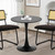 Black Round Dining Table, 27.6" Tulip Table Kitchen Round Dining Table for 1-2 People with MDF Table Top and Metal Pedestal Base, Mid-Century Leisure Table for Home, Dining Room, Cafe