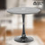 Black Round Dining Table, 31.5" Circle Tulip Table Kitchen Round Dining Table for 2-4 People with Thickened Top and Metal Pedestal, Mid-Century Leisure Table for Home, Dining Room, Cafe