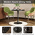Black Marble Round Dining Table 24" Circle Tulip Table with Thickened Tabletop & Sturdy Metal Pedestal Mid Century Modern Leisure Bistro Kitchen Tables 2 People Small Places Living Room Cafe