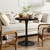 Black Marble Round Dining Table 24" Circle Tulip Table with Thickened Tabletop & Sturdy Metal Pedestal Mid Century Modern Leisure Bistro Kitchen Tables 2 People Small Places Living Room Cafe