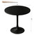 Round Dining Table 30" Circle Tulip Table with Wood Thickened Tabletop & Sturdy Metal Pedestal Mid Century Modern Leisure Bistro Kitchen Tables 4 People Small Places Living Room Cafe,Black