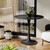 Round Dining Table 31.5" Circle Tulip Table with Wood Thickened Tabletop & Sturdy Metal Pedestal Mid Century Modern Leisure Bistro Kitchen Tables 4 People Small Places Living Room Cafe,Black