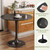 24" Tulip Table for 1-2 Persons Modern Round Dining Room Table, Mid-Century Modern Black Small Kitchen Table with MDF Wooden Top, Leisure Coffee Table for Living Room, Dining Room, Office