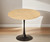 24" Tulip Table for 1-2 Persons Modern Round Dining Room Table, Mid-Century Modern Nature Small Kitchen Table with MDF Wooden Top, Leisure Coffee Table for Living Room, Dining Room, Office