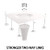 24" Tulip Table for 1-2 Persons Modern Round Dining Table, Mid-Century Modern White Marble Small Kitchen Table with MDF Wooden Top, Leisure Coffee Table for Living Room, Dining Room, Office