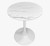 24" Tulip Table for 1-2 Persons Modern Round Dining Table, Mid-Century Modern White Marble Small Kitchen Table with MDF Wooden Top, Leisure Coffee Table for Living Room, Dining Room, Office