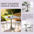 31.5" Tulip Table for 2-4 Persons Modern Round Dining Room Table, Mid-Century Modern Grey Small Kitchen Table with MDF Wooden Top, Leisure Coffee Table for Living Room, Dining Room, Office