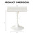 Square Dining Table, 24" Tulip Table with Thickened Tabletop & Metal Pedestal, Mid Century Modern Bistro Table for Kitchen, Small Places, Living Room, Cafe (White)