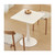 Square Dining Table, 24" Tulip Table with Thickened Tabletop & Metal Pedestal, Mid Century Modern Bistro Table for Kitchen, Small Places, Living Room, Cafe (White)