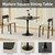 Square Dining Table, 31.5" Tulip Table with Thickened Tabletop & Metal Pedestal, Mid Century Modern Bistro Table for Kitchen, Small Places, Living Room, Cafe (Black)