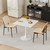 Square Dining Table, 31.5" Tulip Table with Thickened Tabletop & Metal Pedestal, Mid Century Modern Bistro Table for Kitchen, Small Places, Living Room, Cafe (White)