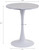 Round Dining Table, 24" Circle Tulip Table with Thickened Tabletop & Metal Pedestal, Mid Century Modern Bistro Table for Kitchen, Small Places, Living Room, Cafe (Marble White)