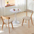 Round Dining Table, 24" Circle Tulip Table with Thickened Tabletop & Metal Pedestal, Mid Century Modern Bistro Table for Kitchen, Small Places, Living Room, Cafe (Marble White)