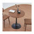 Round Dining Table, 24" Circle Tulip Table with Thickened Tabletop & Metal Pedestal, Mid Century Modern Bistro Table for Kitchen, Small Places, Living Room, Cafe (Brown)
