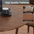 Round Dining Table, 24" Circle Tulip Table with Thickened Tabletop & Metal Pedestal, Mid Century Modern Bistro Table for Kitchen, Small Places, Living Room, Cafe (Brown)