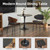 Round Dining Table, 31.5" Circle Tulip Table with Thickened Tabletop & Metal Pedestal, Mid Century Modern Bistro Table for Kitchen, Small Places, Living Room, Cafe (Black)