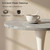 27.6" Marble Round Tulip Table, Mid-Century Modern Style Dining Table with White Pedestal Base for 2-4 People, Featuring A Marble Tabletop for Kitchen, Dining Room, Cafe (Light Grey)