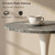 27.6" Marble Round Tulip Table, Mid-Century Modern Style Dining Table with White Pedestal Base for 2-4 People, Featuring A Marble Tabletop for Kitchen, Dining Room, Cafe (Dark Grey)
