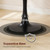 27.6" Marble Round Tulip Table, Mid-Century Modern Style Dining Table with Black Pedestal Base for 2-4 People, Featuring A Marble Tabletop for Kitchen, Dining Room, Cafe (Grayish White)