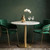 Round Modern Dinning Table 30 inches Bistro Tulip Table with White Faux Marble top Gold Sturdy Metal Frame,Easy Assemble,Diameter 30in*H28.54in