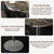 31.5" Tulip Table,Round Kitchen Dining Table for 2-4 with Thick Sintered Stone Top,Titanium Golden Pedestal Base,Heat-Resistant,Bistro Table for Dining Room,Café,Small Space（Dusk Strata）