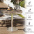 31.5" Tulip Table,Round Kitchen Dining Table for 2-4 with Thick Sintered Stone Top,Titanium Golden Pedestal Base,Heat-Resistant,Bistro Table for Dining Room,Café,Small Space（Dusk Strata）