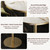 31.5" Tulip Table,Round Kitchen Dining Table for 2-4 with Thick Sintered Stone Top,Titanium Golden Pedestal Base,Heat-Resistant,Bistro Table for Dining Room,Café,Small Space（Sunrise Strings）