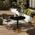 31.5" Tulip Table,Round Kitchen Dining Table for 2-4 with Thick Sintered Stone Top,Titanium Golden Pedestal Base,Heat-Resistant,Bistro Table for Dining Room,Café,Small Space（Gilded Chord）