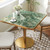 31.5" Tulip Table,Square Kitchen Dining Table for 2-4 with Thick Sintered Stone Top,Titanium Golden Pedestal Base,Heat-Resistant,Bistro Table for Dining Room,Café,Small Space（Emerald Essence）